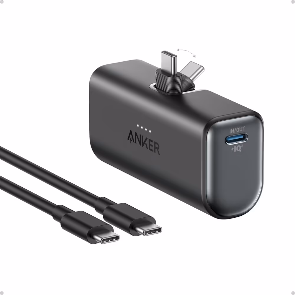 Product shot of Anker Nano Power Bank (5,000mAh, Built-In USB-C) by Anker