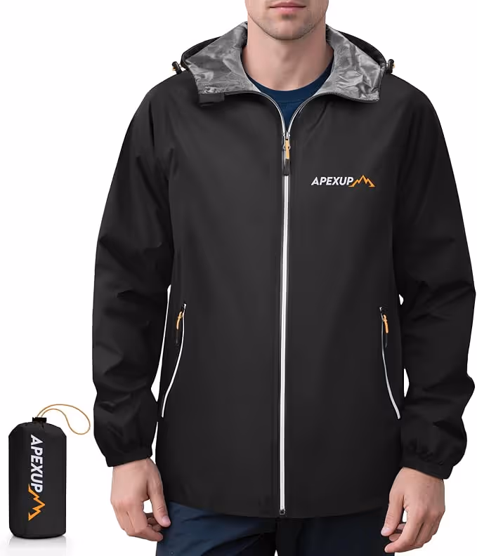 APEXUP Packable Rain Jacket by APEXUP