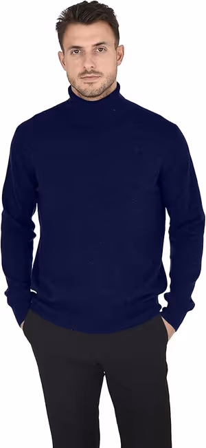 Cashmeren Men's Classic Turtleneck Cashmere Sweater