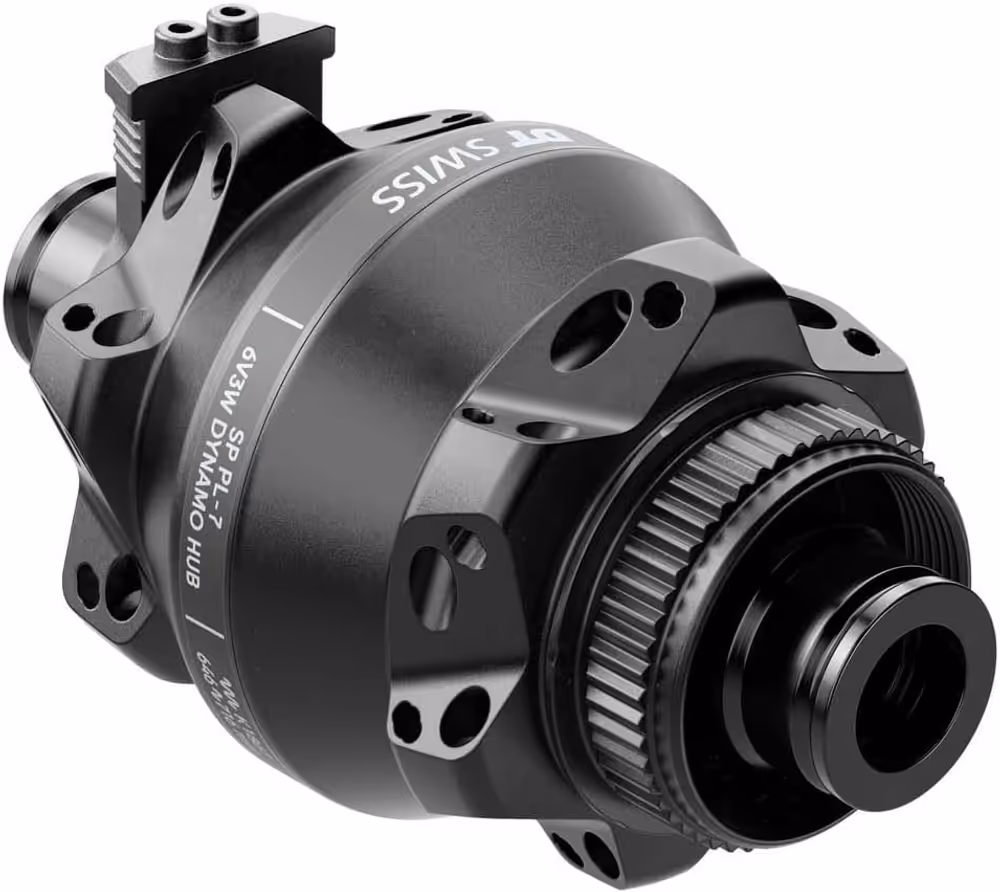 Product shot of DT Swiss 350 Dynamo Front Hub (Shutter Precision SP) by DT Swiss