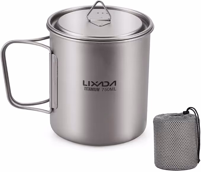 750ml Titanium Pot by Lixada