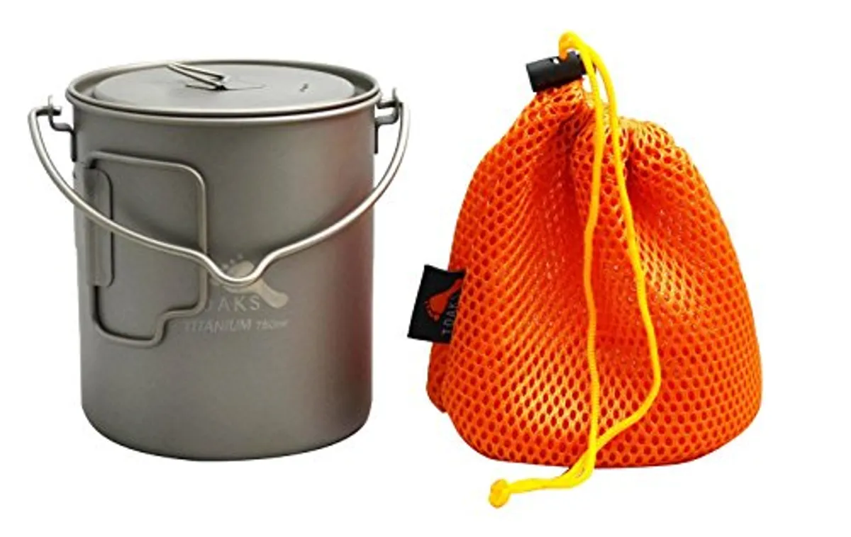 TOAKS Titanium 750ml Pot with Bail Handle, our top pick in The Minimalist Bikepacking Checklist: 9 Essentials for Your First Overnighter